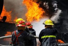 انفجار پمپ بنزین در عجب شیر