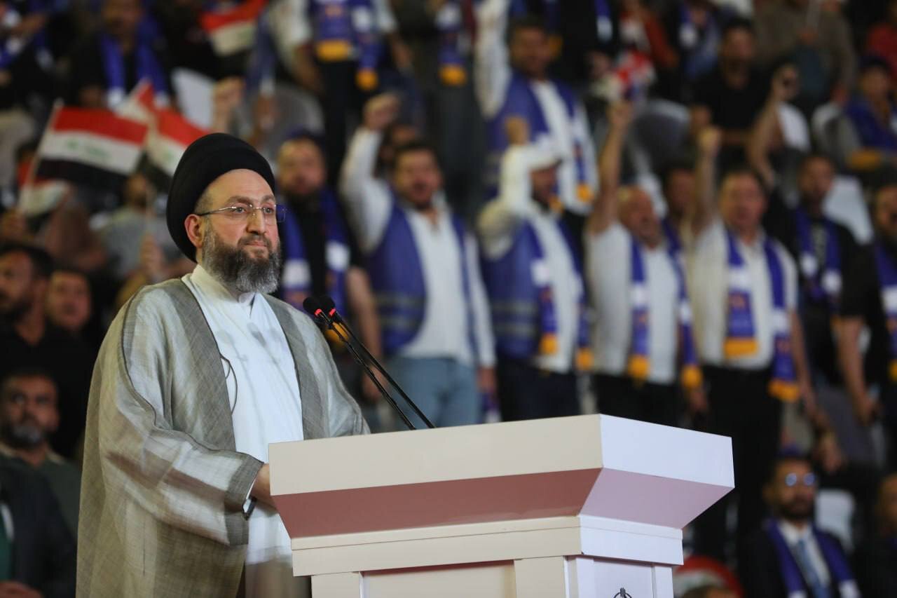 حکیم:مجلس را به کسی که لیاقت ندارد واگذار نکنید/اجازه نمی‌دهیم عراق به میدان درگیری‌ها و تسویه ‌حساب‌های دیگران تبدیل شود/عراق خریدنی و فروختنی نیست