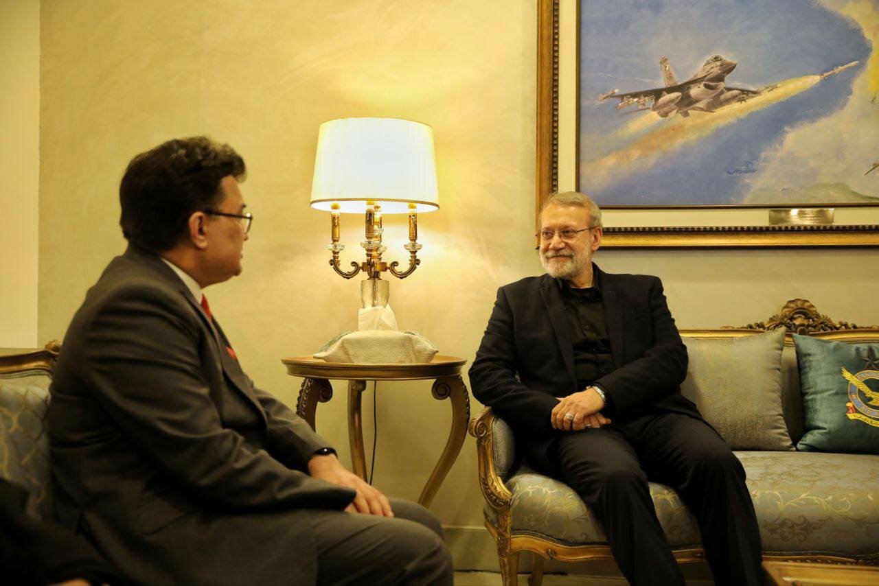 اولین تصاویر از علی لاریجانی در پاکستان/ همکاری‌های ایران و پاکستان به صلح منطقه کمک می‌کند