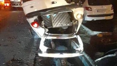 تصادف زنجیره ای در بزرگراه شهید باقری/ پژو ۲۰۶ واژگون شد