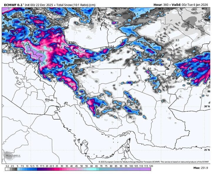 هشدار بارش برف و باران در ۱۰ استان/ سامانه بارشی جدید در راه تهران