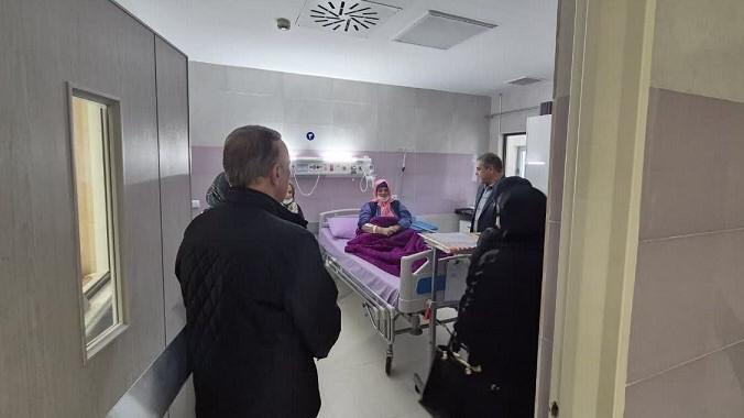 بازدید مدیرشعبه استان زنجان از بیمارستان طرف قرارداد و عیادت از بازنشستگان بستری شده