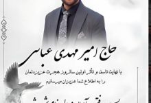 مراسم سالگرد درگذشت «امیر مهدی عباسی» برگزار می‌شود