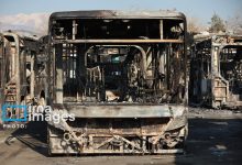 عکس/ خسارات وارده به اتوبوسهای تهران