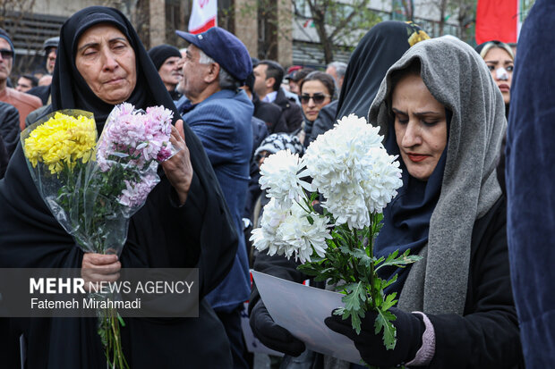 مراسم تشییع پیکرهای مطهر شهدای اغتشاشات تروریستی آمریکایی صهیونیستی