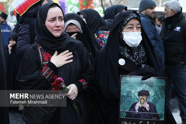 مراسم تشییع پیکرهای مطهر شهدای اغتشاشات تروریستی آمریکایی صهیونیستی