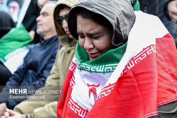 مراسم تشییع پیکرهای مطهر شهدای اغتشاشات تروریستی آمریکایی صهیونیستی