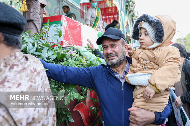 مراسم تشییع پیکرهای مطهر شهدای اغتشاشات تروریستی آمریکایی صهیونیستی