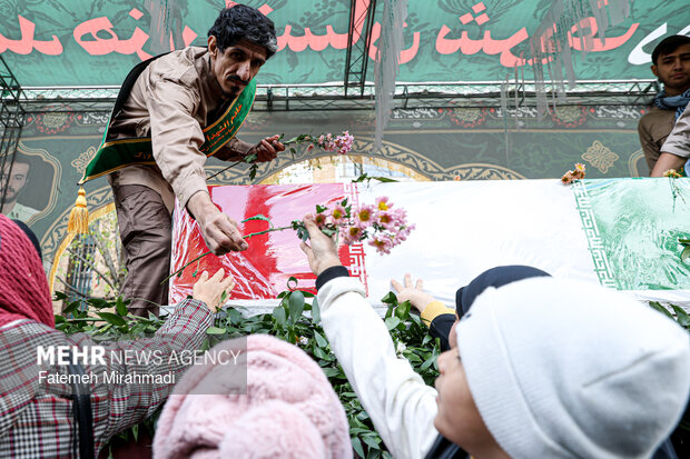 مراسم تشییع پیکرهای مطهر شهدای اغتشاشات تروریستی آمریکایی صهیونیستی