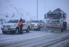 راهداری البرز در پی هشدار بارش برف و باران به حالت آمادهباش در آمد؛ محورهای کرج -کندوان و طالقان -هشتگرد مسدود شدند