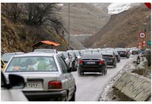 ترافیک سنگین در جاده چالوس