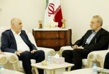 دیدار رئیس شورای رهبری حماس با لاریجانی در دوحه