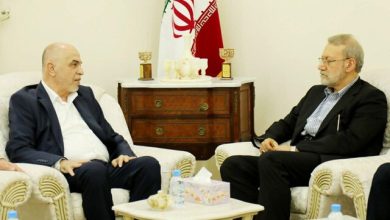 دیدار رئیس شورای رهبری حماس با لاریجانی در دوحه