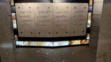 آسیب به آرامگاه باباطاهر در پی موج انفجار حمله تروریستهای آمریکایی-صهیونی