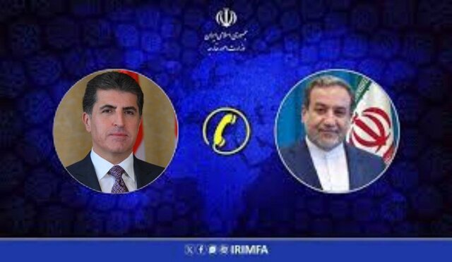 رایزنی عراقچی و بارزانی در مورد تقویت همکاریهای ایران و عراق برای صیانت از مرزها