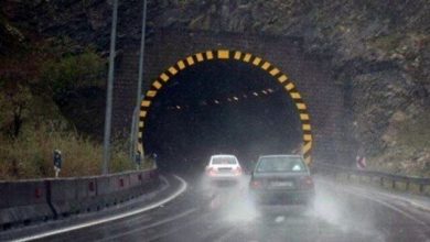 بازگشایی دوطرفه محور چالوس و آزادراه تهران – شمال از ساعت ۱۹/ بارش باران در ۱۰ استان کشور