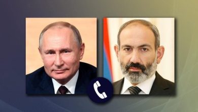 گفت‌وگوی تلفنی پوتین و پاشینیان