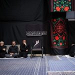 عزاداری شب تاسوعا در جوار محل شهادت رهبر شهید