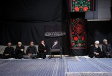 عزاداری شب تاسوعا در جوار محل شهادت رهبر شهید