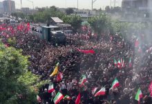 محسنی اژه ای و آملی لاریجانی در مراسم تشییع پیکر رهبر شهید انقلاب+ عکس