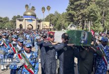 استقبال شیرازی‌ها از پیکر خلبان شهید عملیات پایگاه العدید قطر