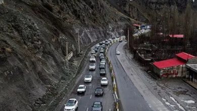 ترافیک نیمهسنگین در محورهای چالوس، هراز، رشت ـ قزوین و قزوین ـ کرج