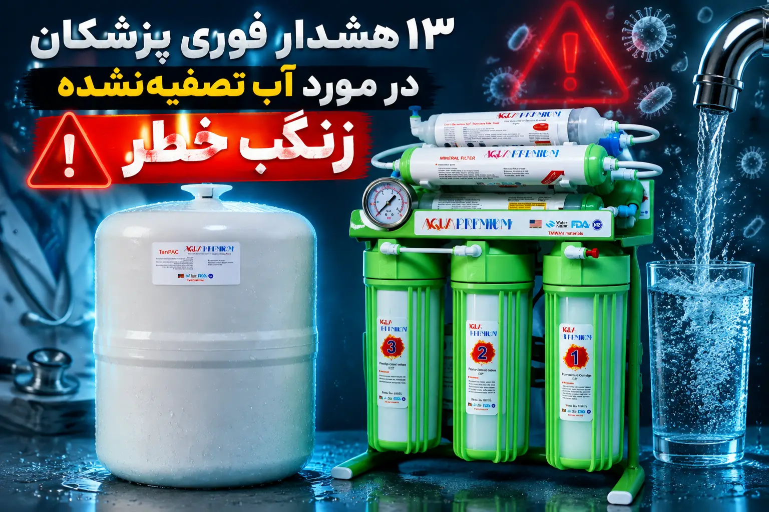 13 هشدار فوری پزشکان در مورد آب تصفیه نشده | زنگ خطر