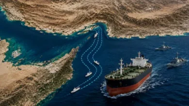 ادعای سنتکام درباره تغییر مسیر ۱۰۴ شناور در تنگه هرمز